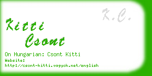 kitti csont business card